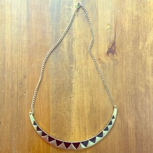 Black and Gold tone tribal necklace